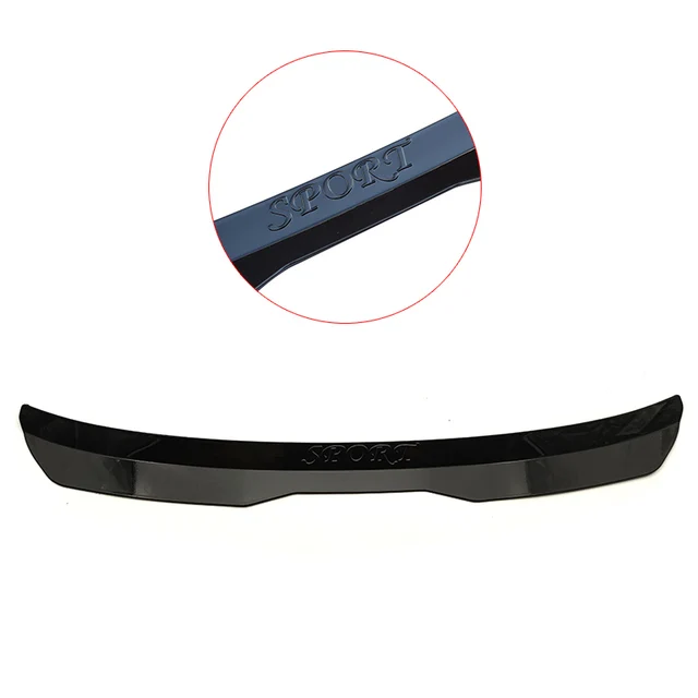 Universal Rear Roof Lip Spoiler Wing ABS Decoration Strips Matte Black&Glossy Black Fit Hatchback Car Glossy Black