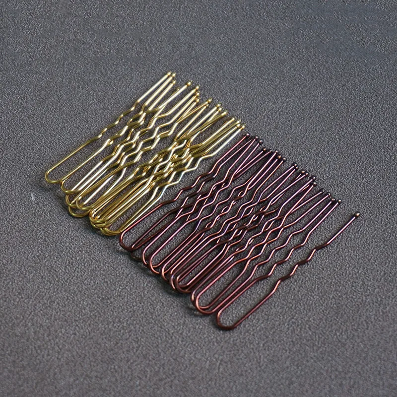 50pcs/Box Metal U Shaped Hair Clips Wedding Studio Bridal Bobby Pins Alloy Waved Hairpins For Woman Hairstyle Tool Accessories hair accessory hair clip pearl hairpins jewelry accessories bridal headwear