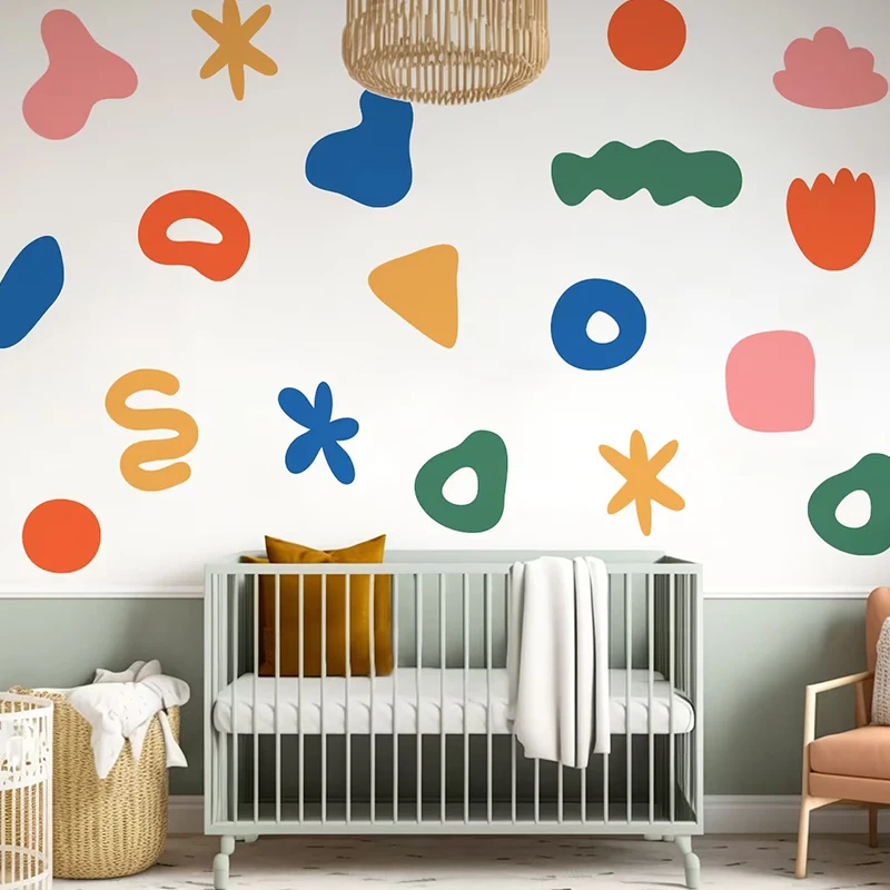 Creative-Multicolored-Shape-Wall-Stickers-for-Kids-Room-Nursery-DIY
