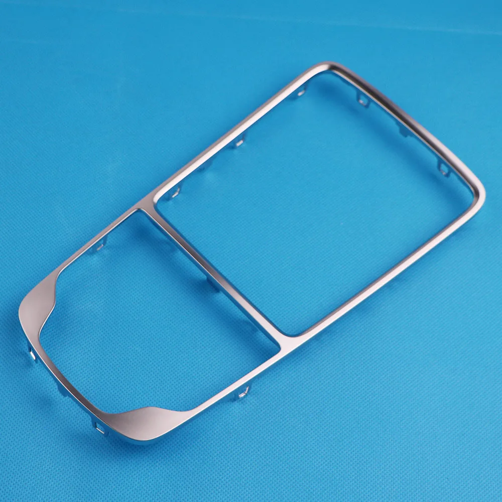 Silver Chrome MMI Shift Knob Retaining Frame Panel trim Box Decorative Frame For Audi A3 8V 2014-8V0864260A car shift knob frame