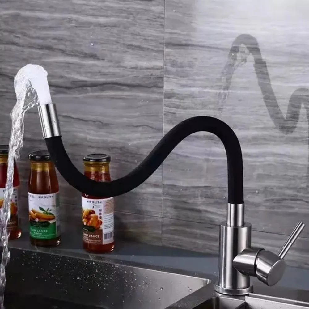 360&deg; Rotating Flexible Bending Faucet Extender Bathroom Kitchen Sink Universal Splash Accessory