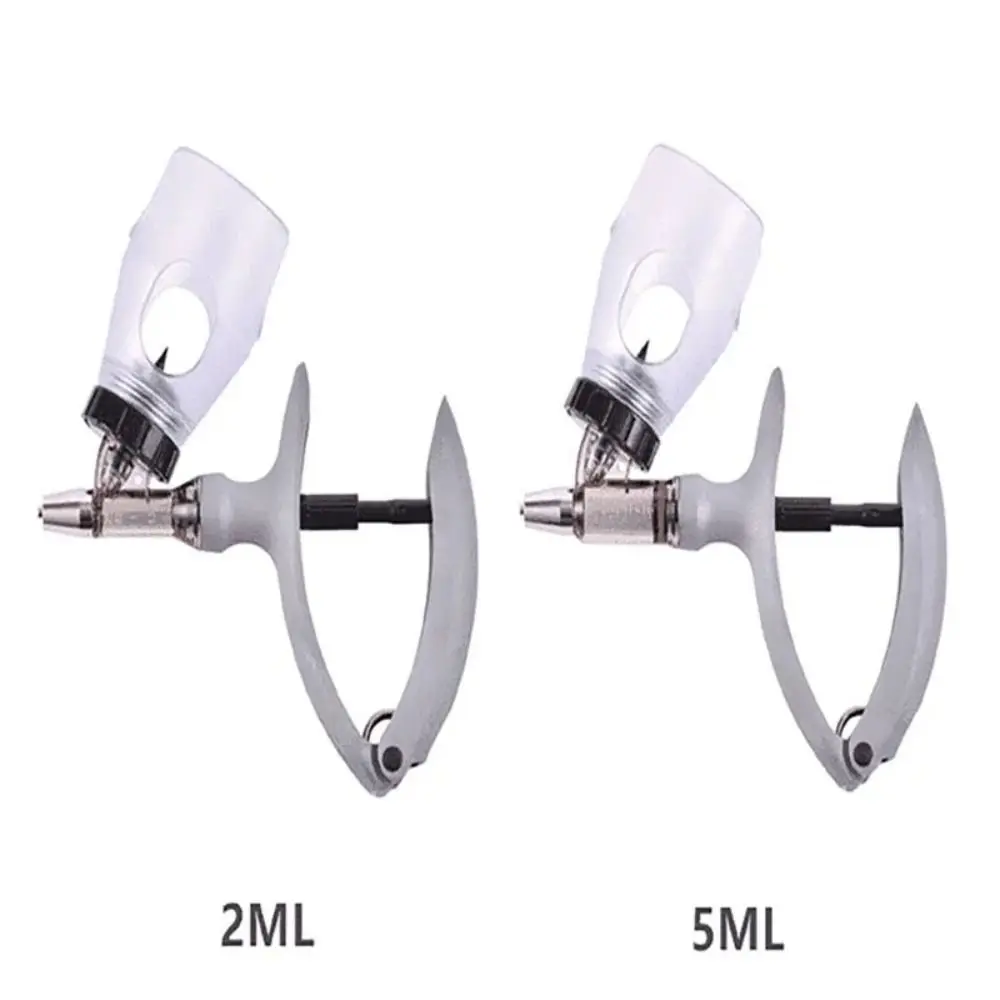 Reusable Syringe 2ml / 5ml Automatic Veterinary Continuous Syringe Animal Chicken Cow Injection Adjustable Vaccine Pig Sheep Syringe Poultry