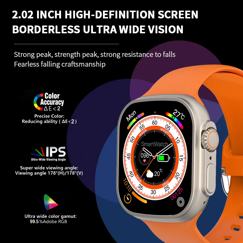 NFC Ʈ ġ  2.02 ü ġ ũ   ƮϽ ð  ȭ Reloj Hombre  Smartwatch