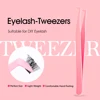 High Quality Premium Imported 402 Stainless Steel DIY Eyelash Makeup Tools Portable High-elasticity Lashes Tweezers for Personal 2