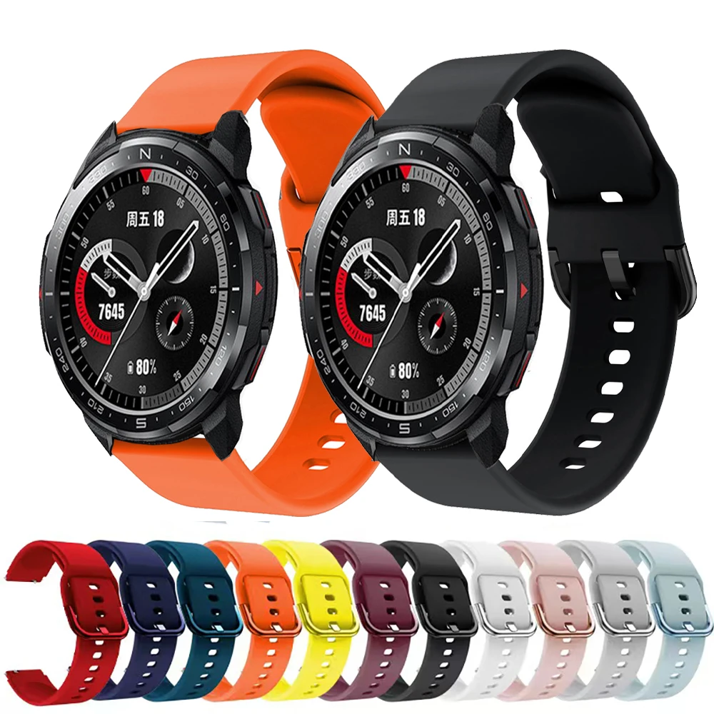 

Ремешок силиконовый для наручных часов Honor Watch GS Pro/GS 3, быстросъемный спортивный браслет для Honor Magic 2 46 мм, Huawei GT 2, 22 мм