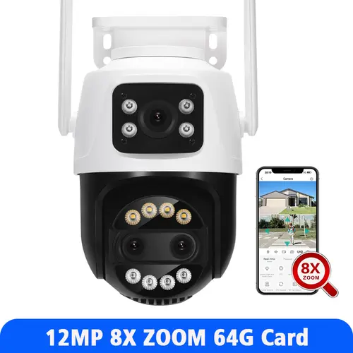 8MP 4K Wifi Camera PTZ Dual Screen AI Human Detection Auto Tracking Outdoor ONVIF CCTV Security Surveillance Camera ICSee - Image 11
