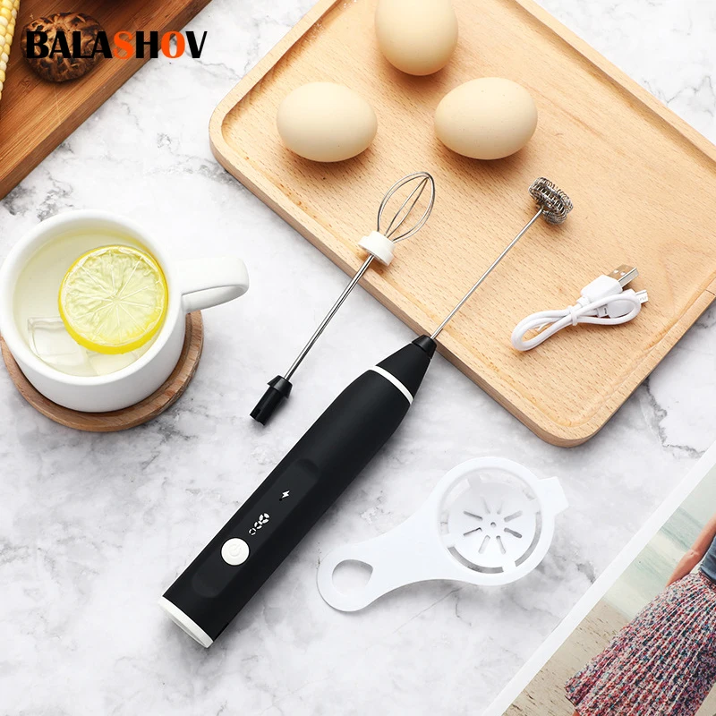 

Portable Milk Frother Electric Handheld Blender Wireless USB Rechargeable Kitchen Mini Maker Whisk Mixer Coffee Frothing Machine