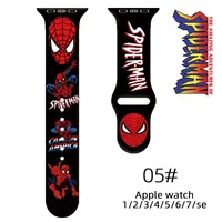 Marvel Spider Man Apple Watch Band 45mm 44mm 40mm 42mm 41mm Silicone Strap for Apple Watch