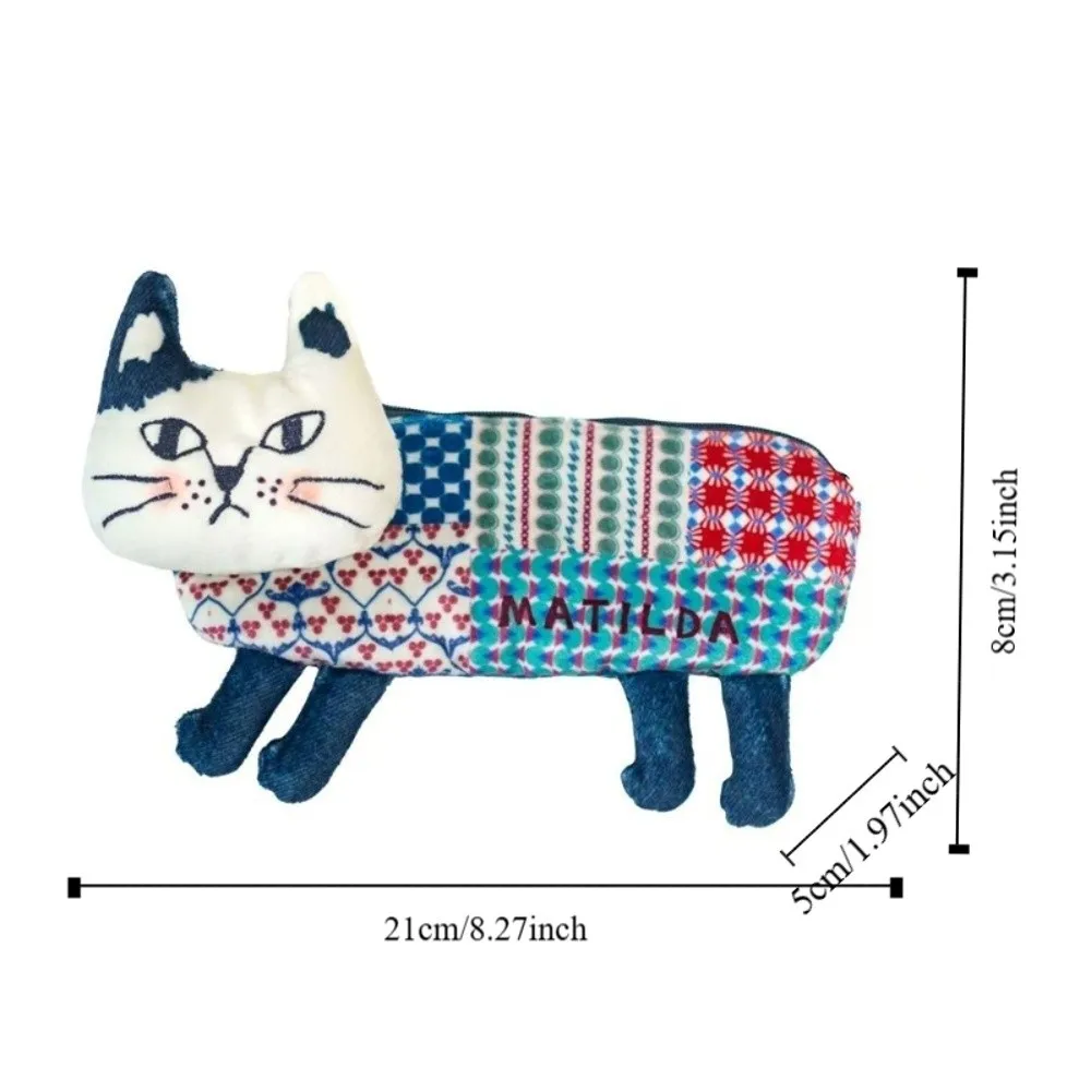 대용량 고양이 등반 연필 케이스 휴대용 메이크업 가방 고양이 보관 가방 재미있는 다기능 학생 문구 가방