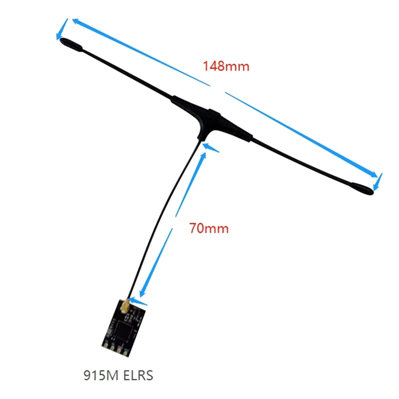 For Aocoda ELRS 915Mhz Receiver 500MW 20Dbm Remote Control Model UAV Receiver CRSF For FPV RC Drone Airplane Black PCB