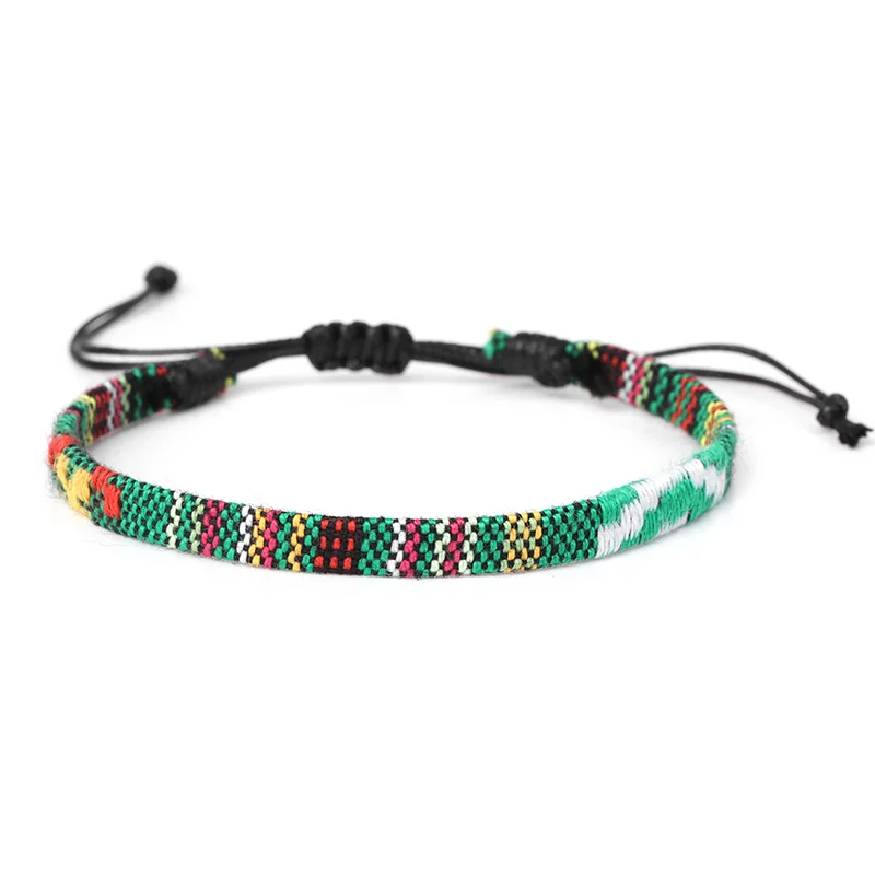 Braccialetti dell'amicizia con perline Miyuki Tila fatti a mano - Stile Boho / braccialetti da spiaggia verdi / turchesi / cavigliera / tira su il paraurti - Italia