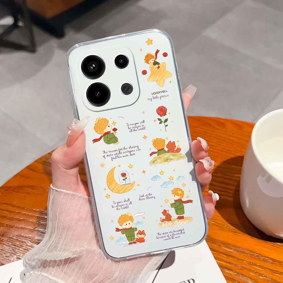 Floral Love Heart Clear Soft TPU Shockproof Phone Case