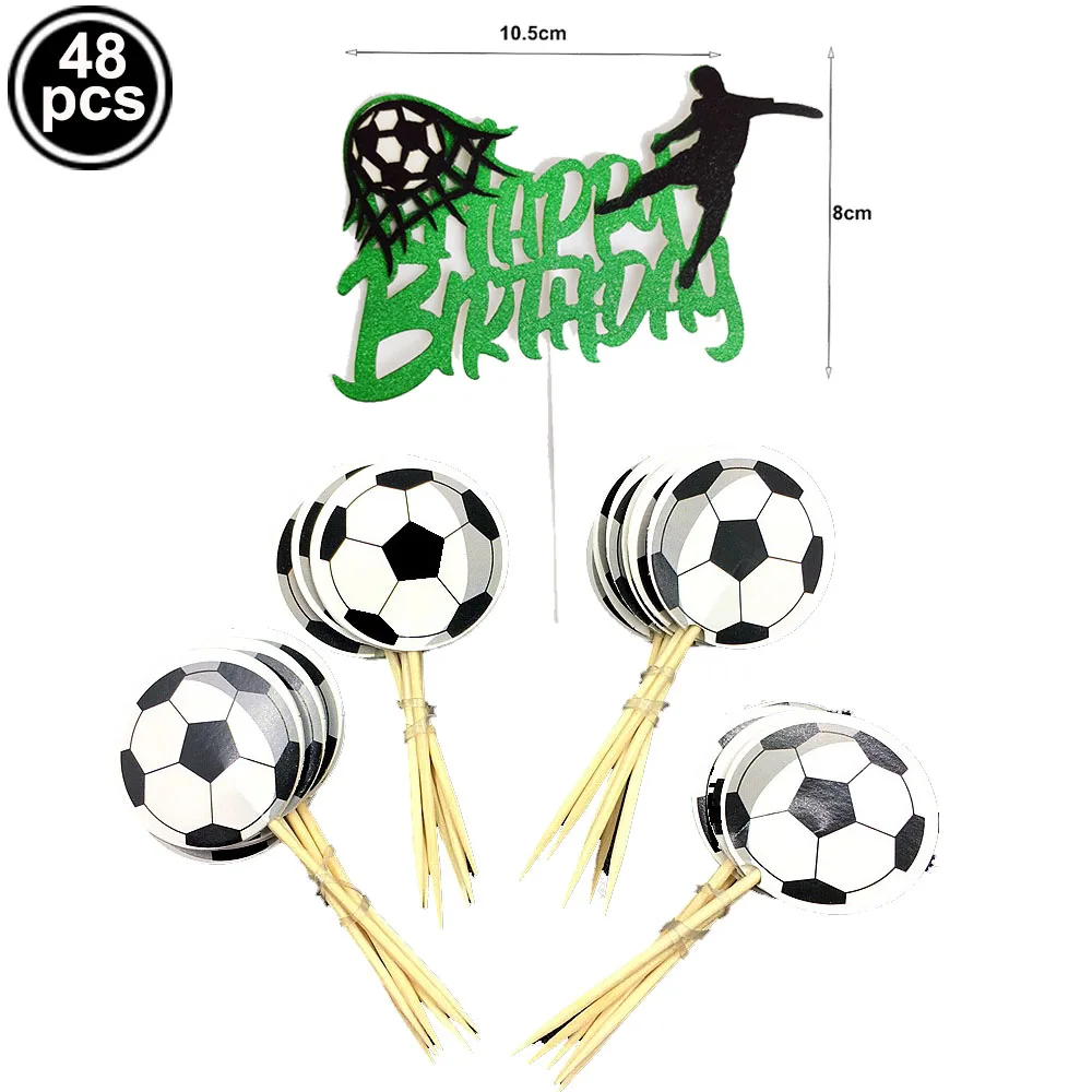 Glow-in-the-Dark Soccer Ball Temporary Tattoos for Kids - Luminous Football Party Supplies