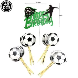Glow-in-the-Dark Soccer Ball Temporary Tattoos for Kids - Luminous Football Party Supplies (Navy Blue)