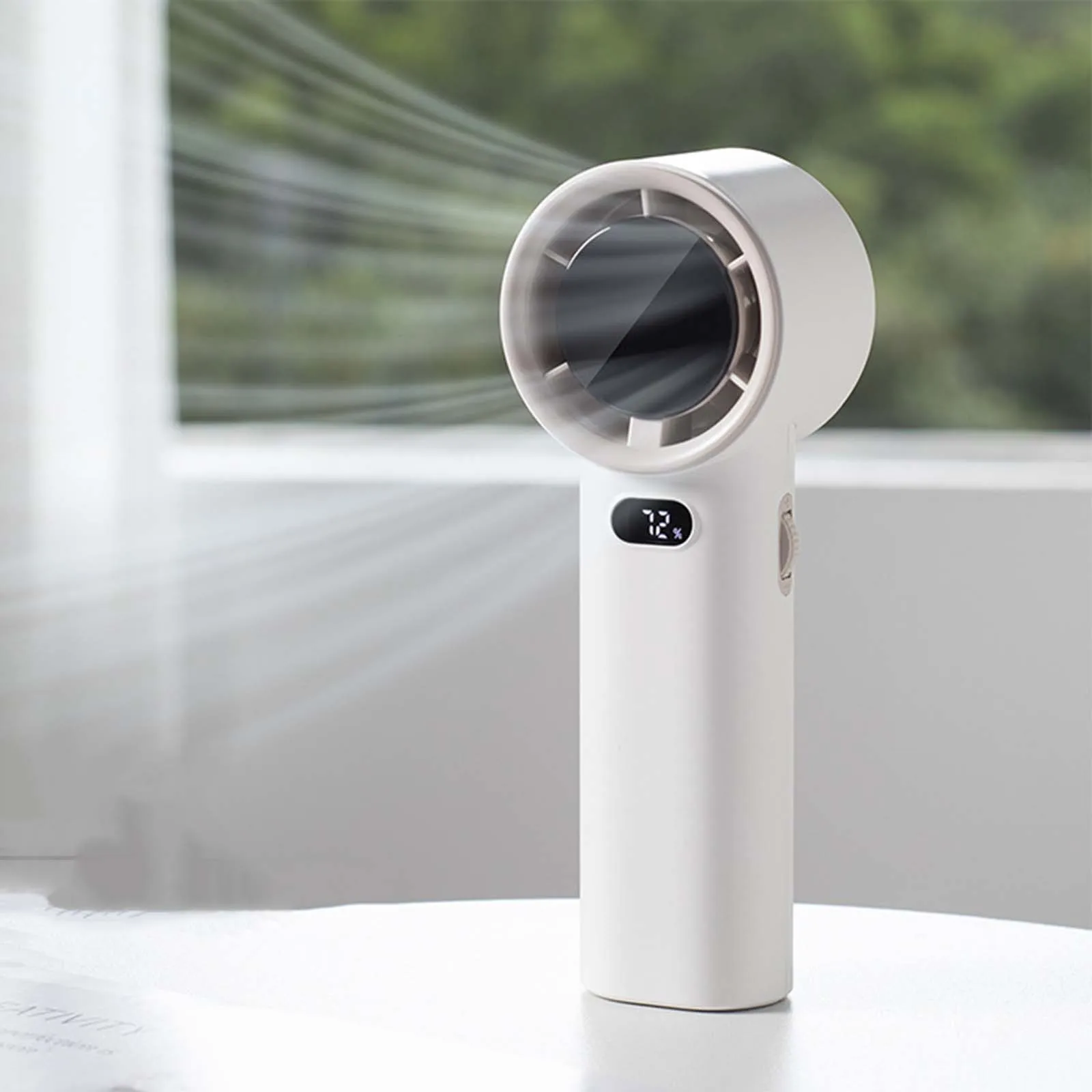 

Портативный мини-вентилятор, ручной перезаряжаемый Низкошумный вентилятор для макияжа с цифровым дисплеем, для дома и улицы, для дома, стола, кухни