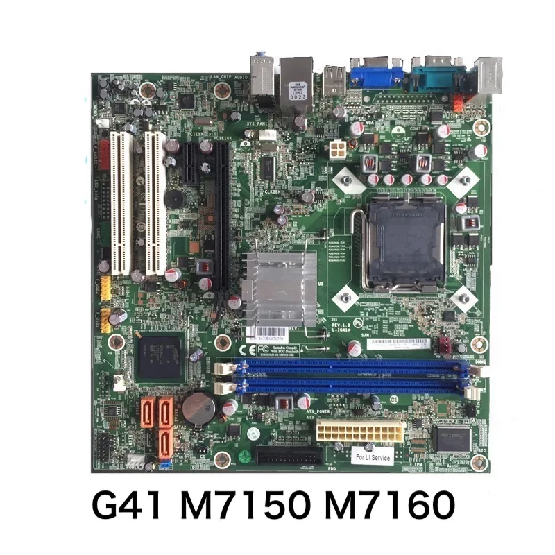 

For Lenovo G41 M7150 M7160 Desktop Motherboard L-IG41M REV:1.0 71Y6942 LGA 775 Mainboard 100% Tested OK Fully Work Free Shipping