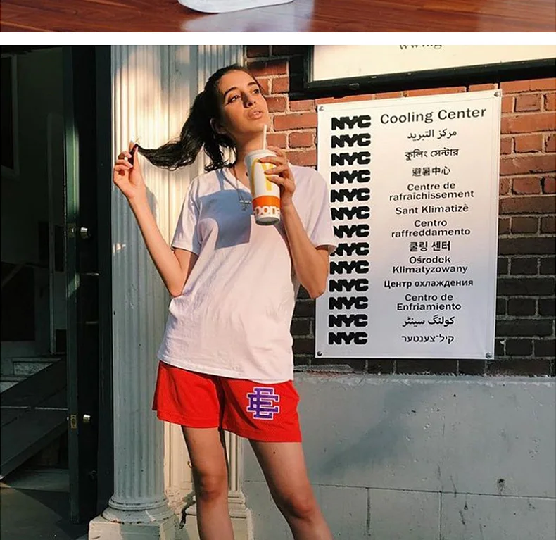 Description Picture 3 of itemEE Men's Shorts Basic Short NEW YORK CITY SKYLINE Gym Casual Fitness Sports Short Pants Summer Workout Mesh Shorts Man Shorts