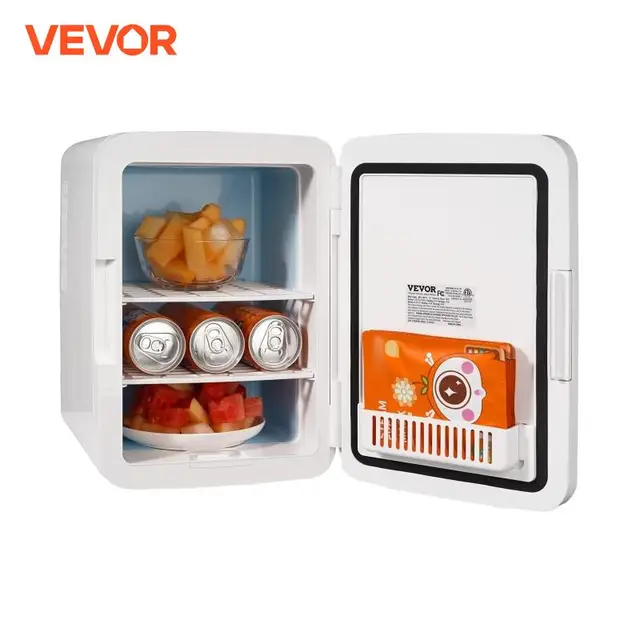VEVOR 10L Car Refrigerator Mini Portable Skincare Fridge Cooling Freezer Food Drink Storage Box Container for Home Car Bar Use 1