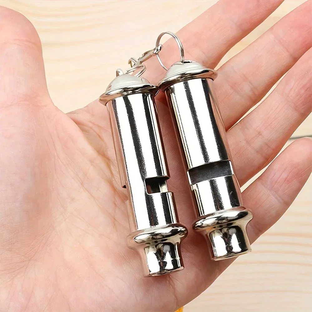 Stainless Steel Bird Pigeon Training Whistle Adjustable Volume