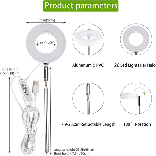 Led Grow Fight Teljes Spektrum Növény Növekedési Lámpa Usb 5V Magasság Állítható Tompítható Termesztési Időzítővel Beltéri Növények Gyógynövényéhez - Image 4
