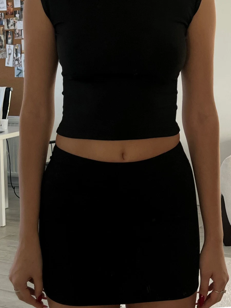 Casual Sexy Cross Back Zipper Bodycon Short Skirts For Women