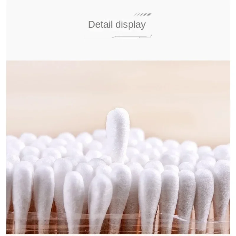 100Pcs Double Head Cotton Bamboo Sticks Cotton Swab Swab Disposable Buds For Beauty Makeup Nose Ears Cleaning