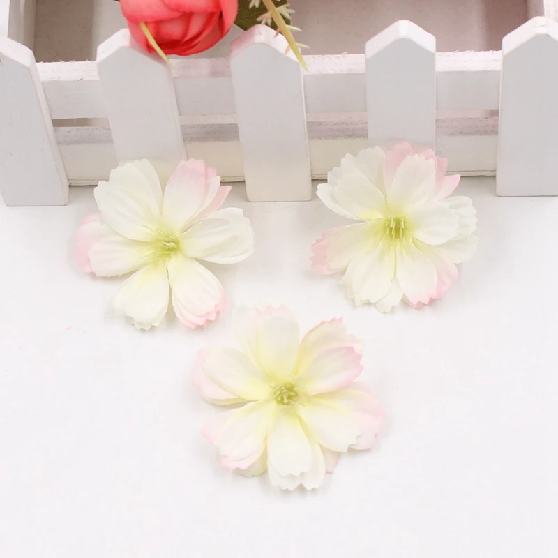 50 Stück künstliche Blumen, 4,5 cm, Seide, künstliche Blumen, Kopf für Heimdekoration, Hochzeitsdekorationen, DIY-Handwerk, Girlanden, Geschenke, Zubehör – Detail 13