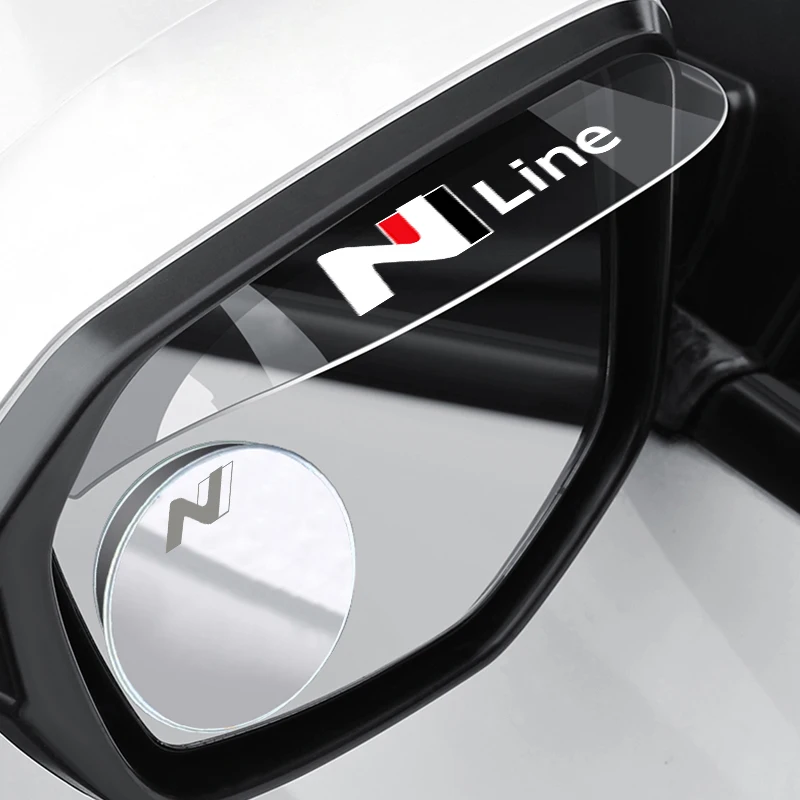 Car rearview mirror rain eyebrow small round mirror 2pcs For Hyundai N LINE i10 i30 i20 Sonata Accent Tucson Elantra
