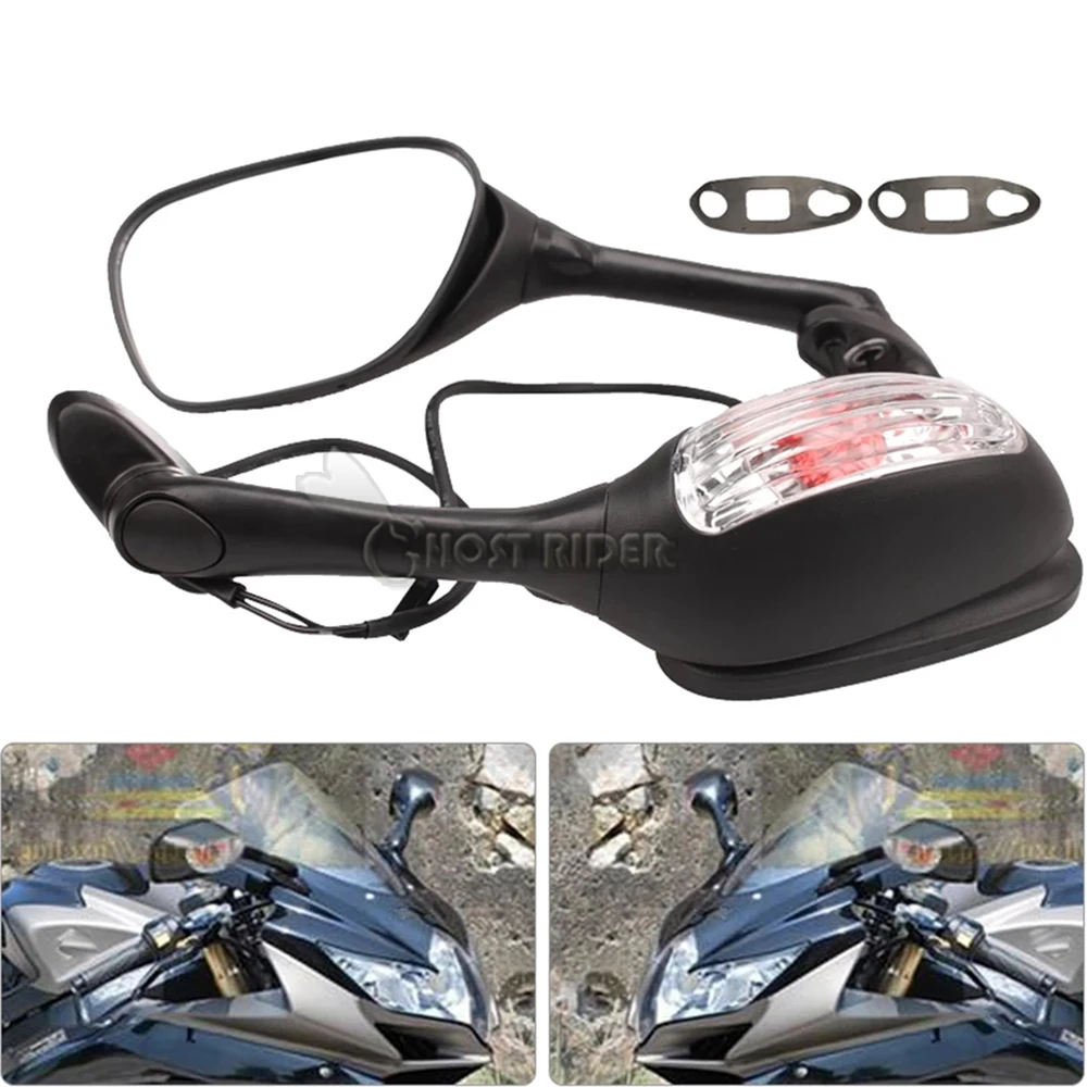 For Suzuki GSXR 600 750 2006 2007 2008 2009 2010 GSXR 1000 2005 2006 2007  2008 K6 K7 K8 Motorcycle with lights Rearview Mirror| | - AliExpress