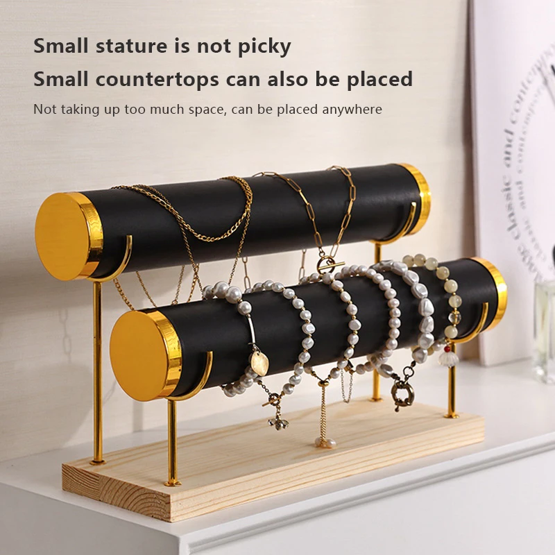 1/2/3-Layer Jewelry Display Stand Wooden Jewelry Bracelet Watch Display Holder For Women Men Gift