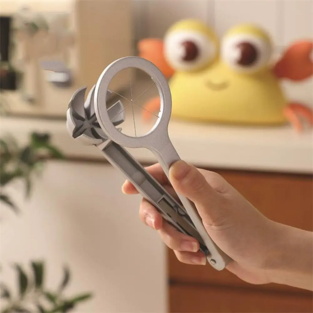 Aluminum Alloy Manual Egg Cutter Portable Multi-functional Egg Slicer Non-slip Section Divider Preserved Splitter Kitchen egg cutter