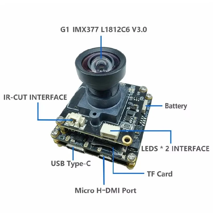 Caméra de sport 4K SONY IMX377 iCatch V39M fixée sur un casque, capturant des actions dynamiques.