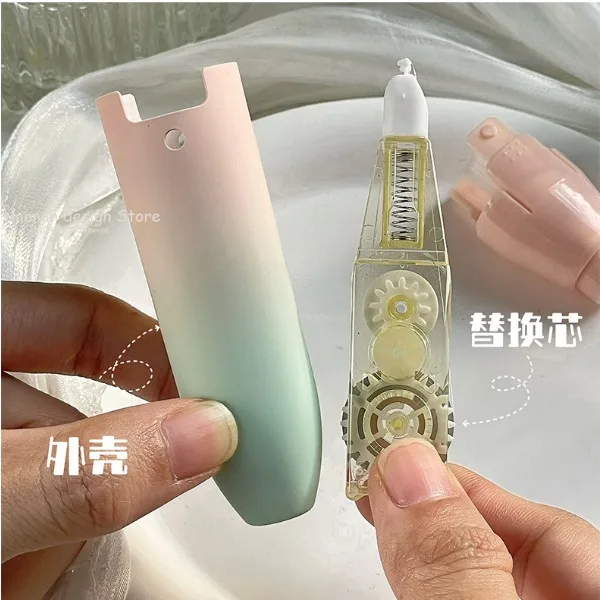 Portable Correction Tool Compact Push-type Correction Tape Pen Set for Home School Office Stationery Supplies for Students