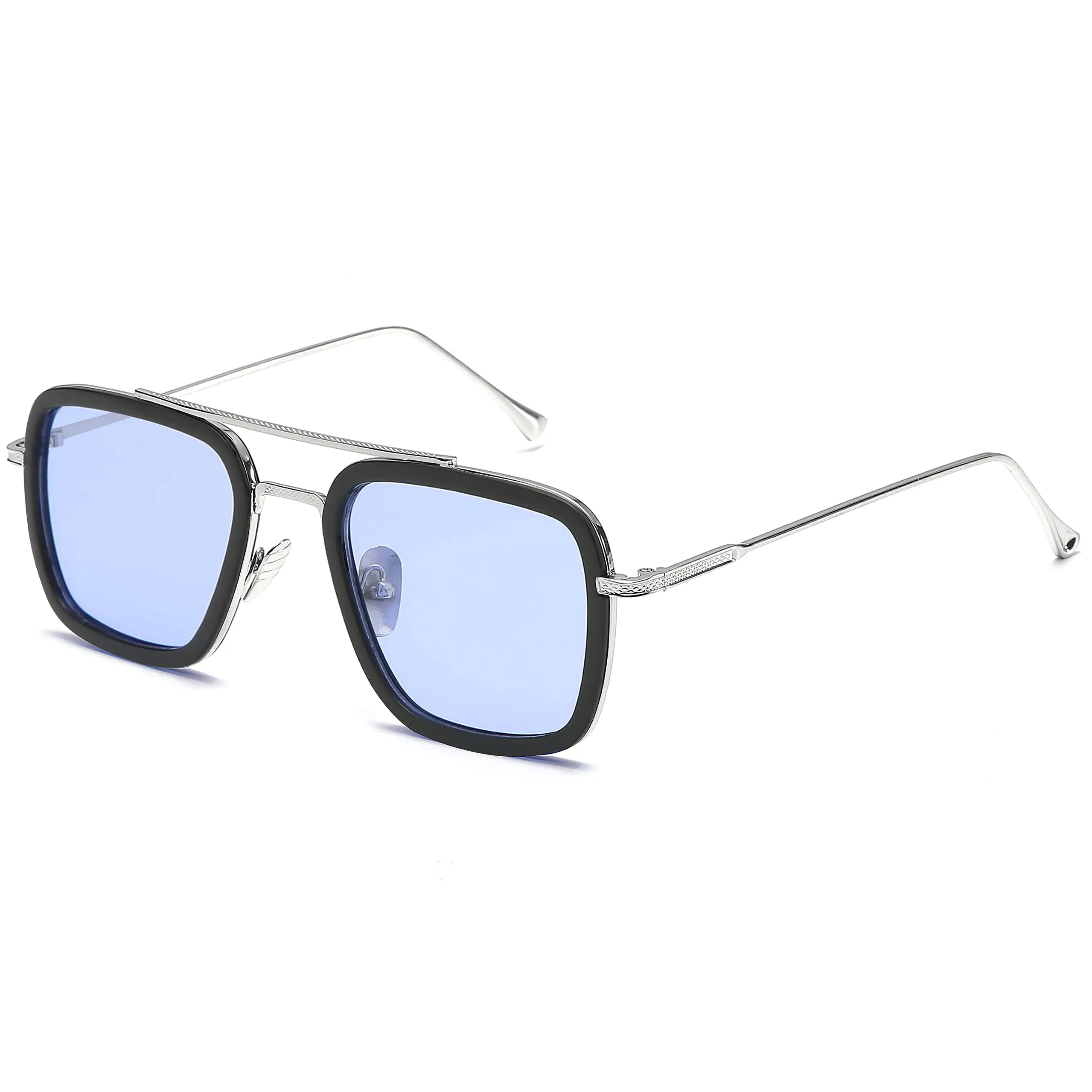  SHEEN KELLY Retro Rectangular Sunglasses Men Women