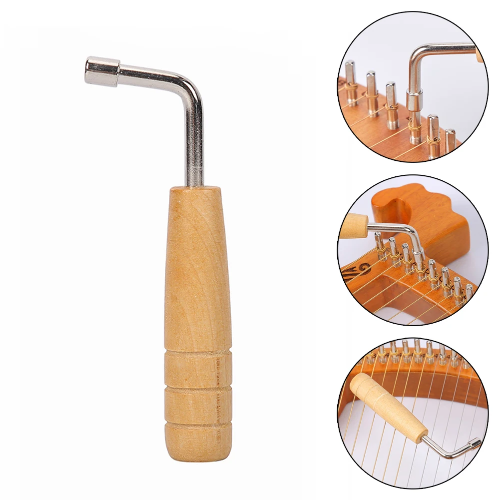 Lyre Harp Tuning Wrench Tuners Levers Classic Lyres Tuner Adjustments Tools Wooden Handles Angle Wrench Adjustment Accessories