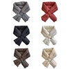 Womens Winter Warm Down Scarf Collar Neck Warmer Solid Color Lightweight Padded Puffer Scarves Neck Wrap for Outdoor Ski