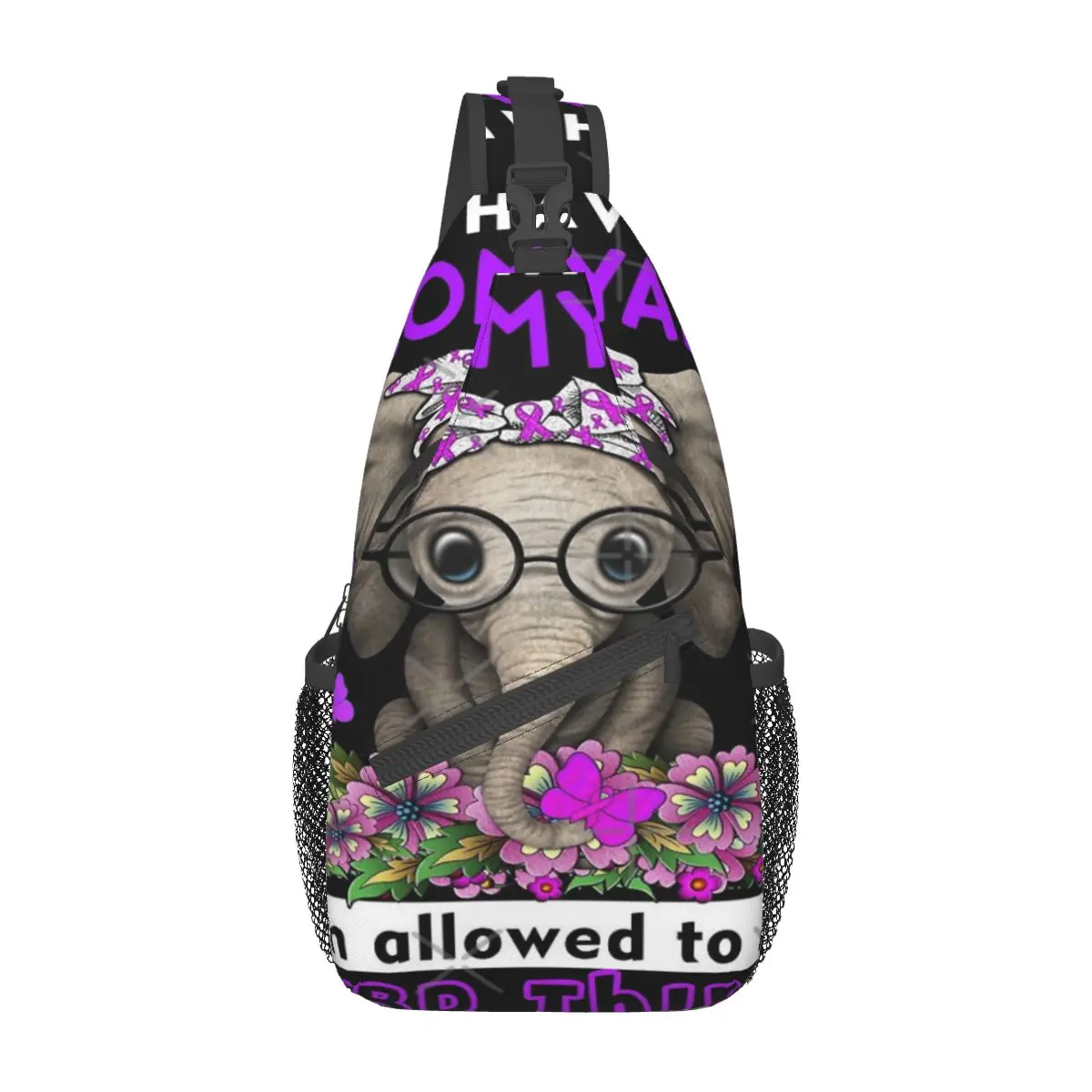 

Funny Fibromyalgia Warrior I Have Fibromyalgia Chest Bag Modern Polyester fabric For Office Cross chest bag Multi-Style