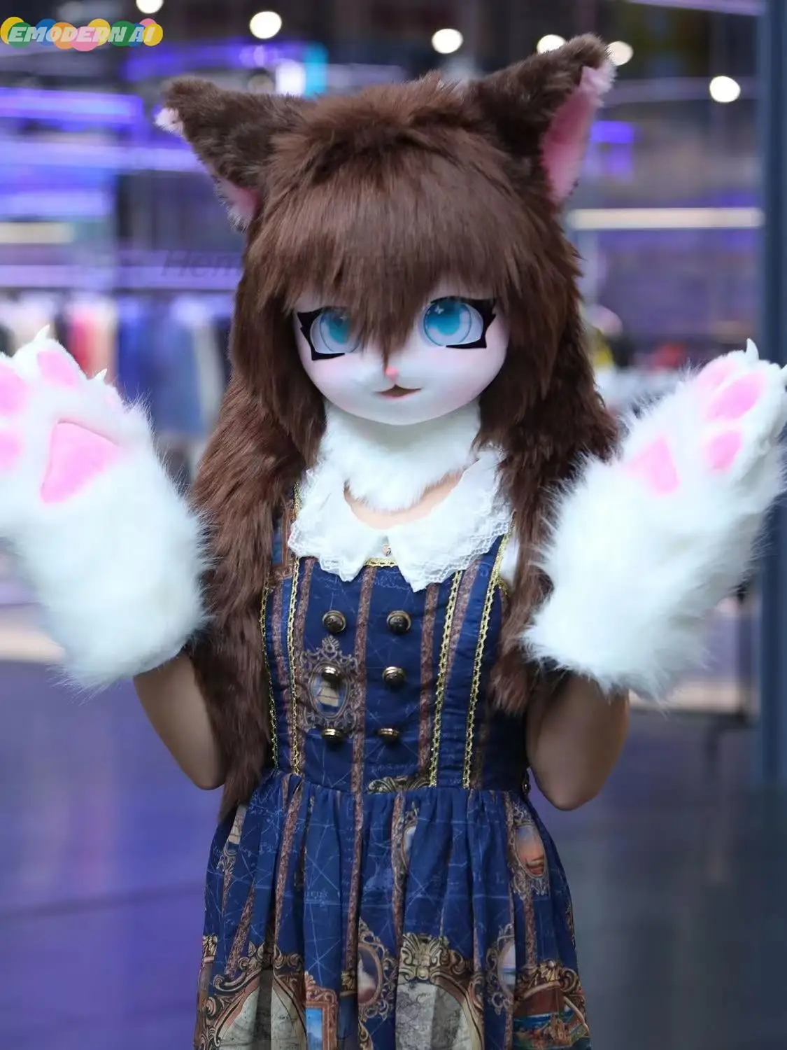 Suits Fursuit Kigurumi Headsets Furry Cosplay Costumes Comiket Furries Rubbit Doll Cat Comiket Furries Doll costumes Animal