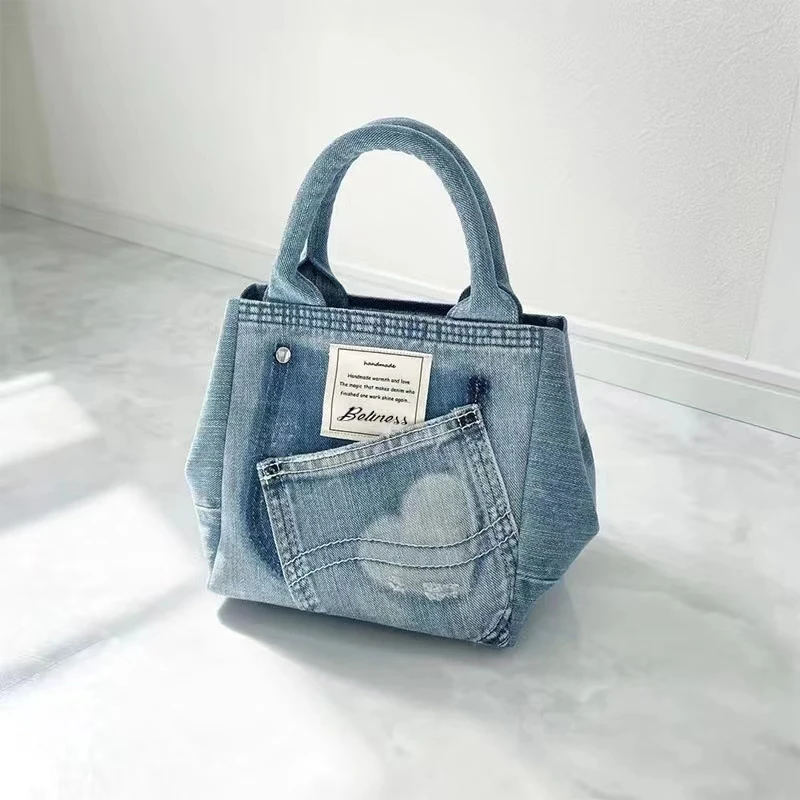 

2023 New Women's Bag Large Capacity Bag Bag One Shoulder Crossbody Handbag Popular Denim Bag Tote Bag