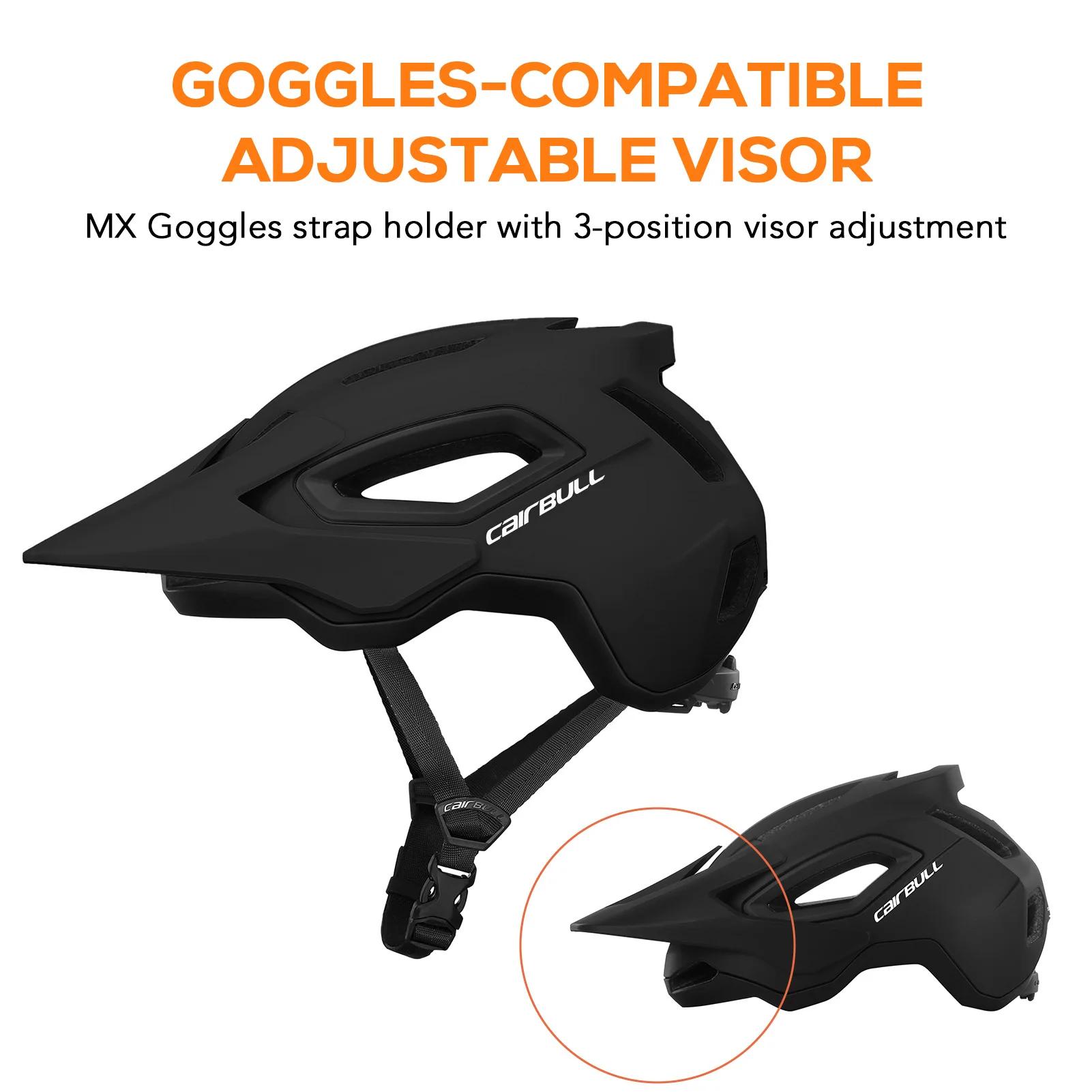 Half Face Helmet Mountain Bike Helmet Half Helmet for Cycling Road Trail with Visor Compatible MX Goggles Cool  Padding