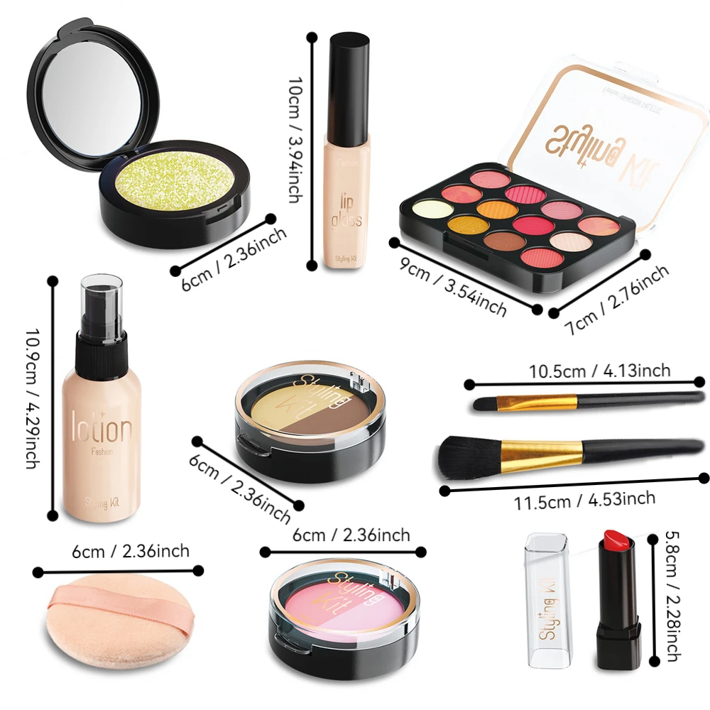 Glamour Play Makeup Set for Girls – Pretend Beauty Kit for Ages 3 and Up