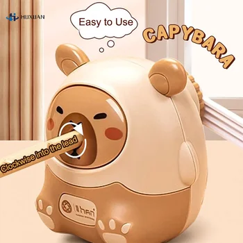Pencil Sharpener  Creative Capybara Kawaii Stationery Office School Supplies Korean Stationery 80*80*100mm 1