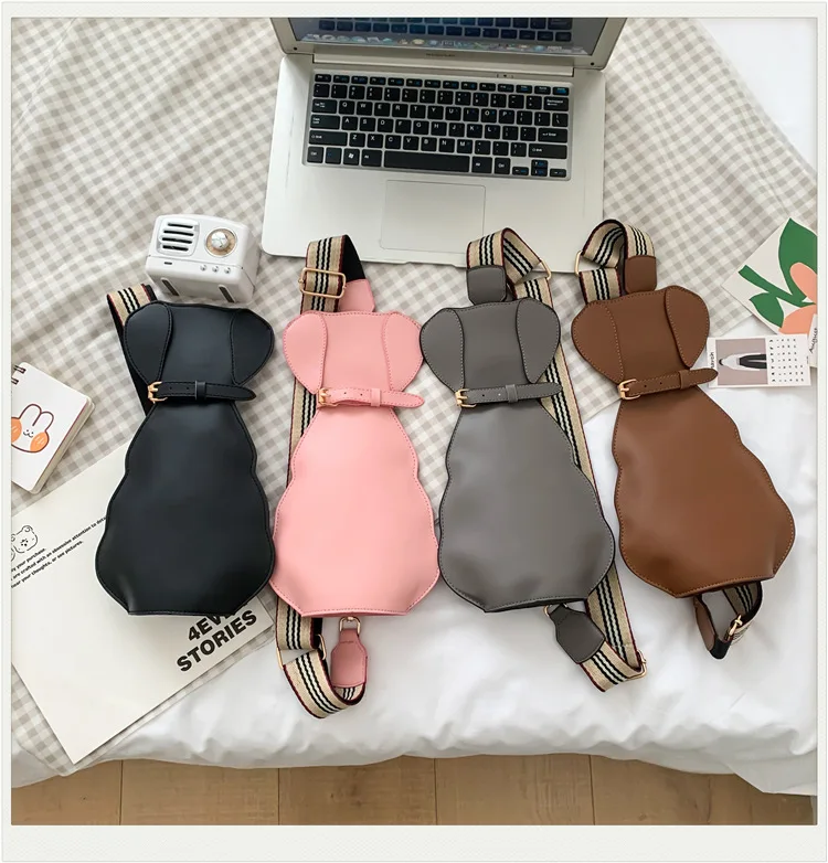 LYEAA Dames Leuke Kip Vorm Pluche Schoudertas Vrouwen Casual Cartoon Crossbody Tassen, Grijs