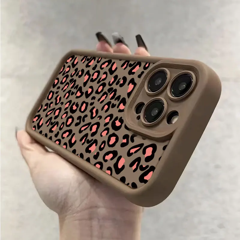 Leopard Print Shockproof Soft Silicone Phone Case