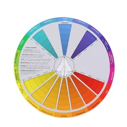 Tattoo Color Wheel Pigment Color Wheel Mixing Guide Tattoo Accessory (23cm Diameter) Portable Professional Tattoo Color Wheels