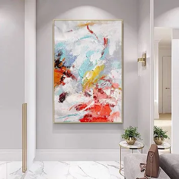 Grande Dipinto su Tela Astratto con Texture, Pittura Murale 3D Dipinta a Mano, Decorazione Moderna per la Casa, Opera d'Arte Contemporanea