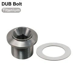 Enhanced Bike Crank Arm Cover and Locking Screw Cap (DUB Bolt Titanium)