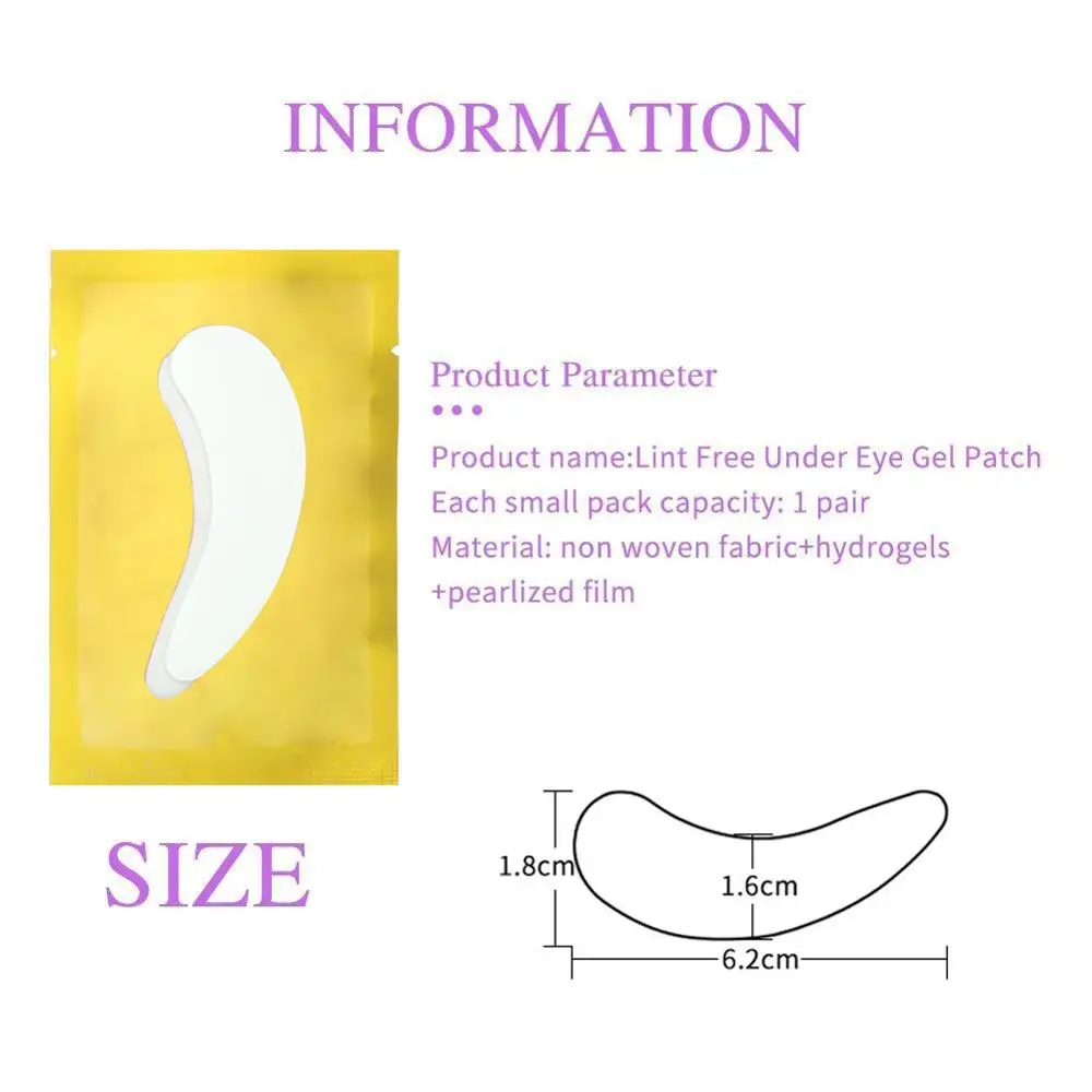 Eyelash Patches 100Pairs Eyelashes Gel Patch Grafting Eyelash Under Pads Eye Patches Eyelash Extension Paper Sticker Wraps Makeup Tools Eyelash Pad Eyelash Accessories Eyelash Extension Supplies