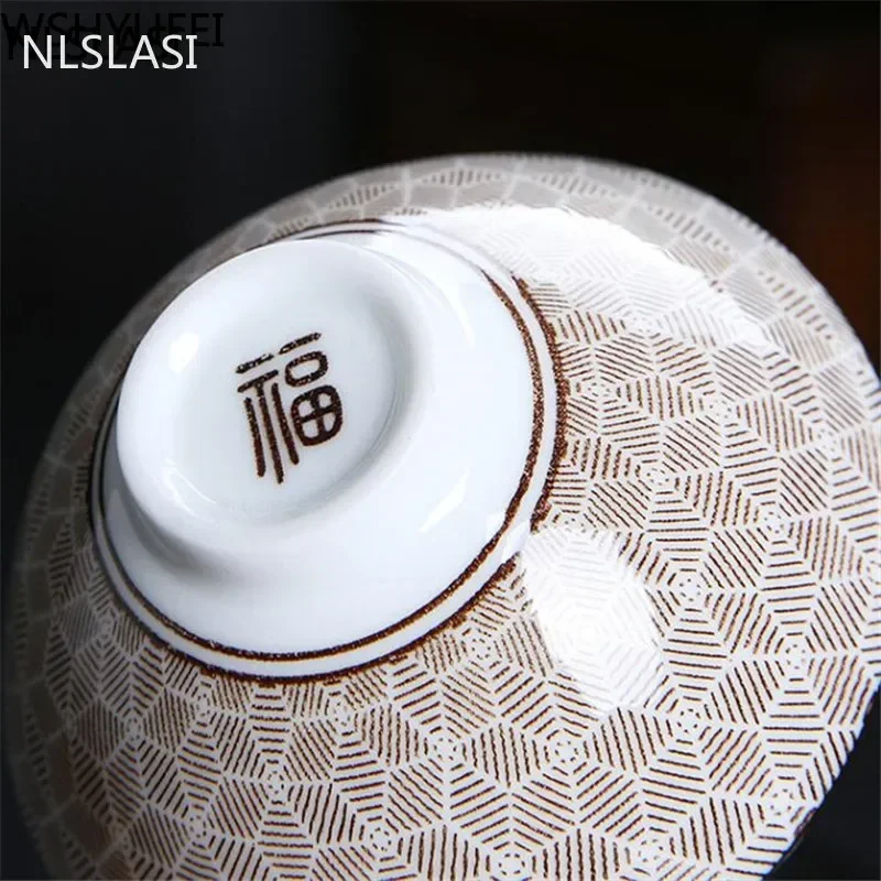 Blue and White Porcelain Teacup Handmade Boutique Small Tea Bowl Retro Ceramic Tea Set Accessories Multicolor Master Cup 68ml
