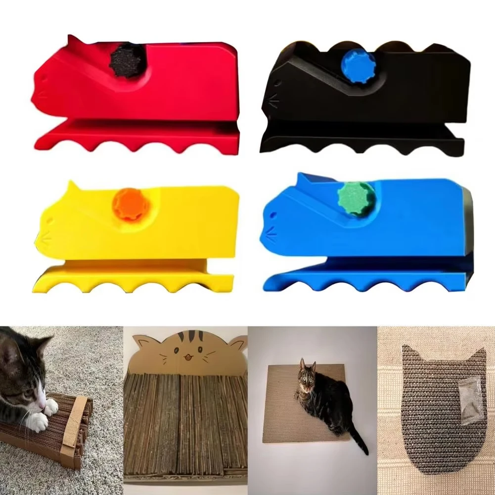 2PCS Cardboard Cutting Tool Cat-Shaped DIY Projects Ergonomic Design Handheld Cat Scratching Cardboard Cutter 3D Printing Strip cardboard cutter